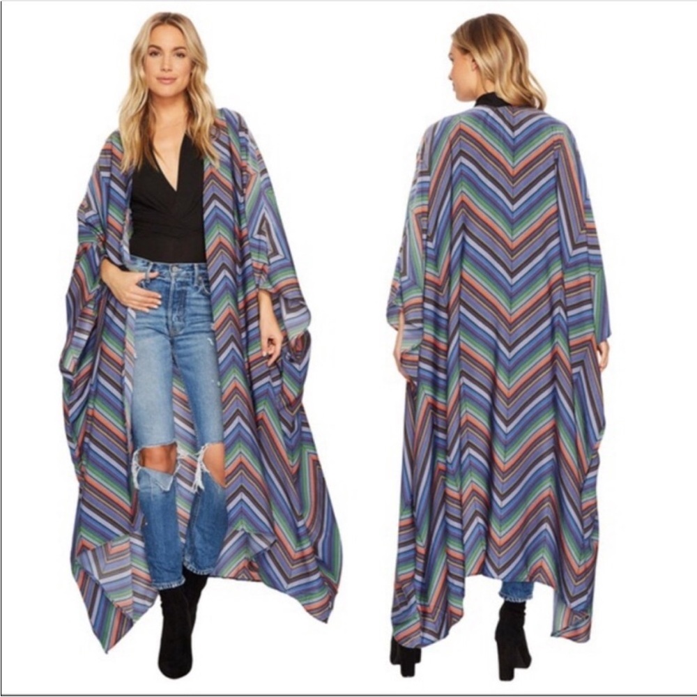Free People Multicolor Striped Swim Coverup